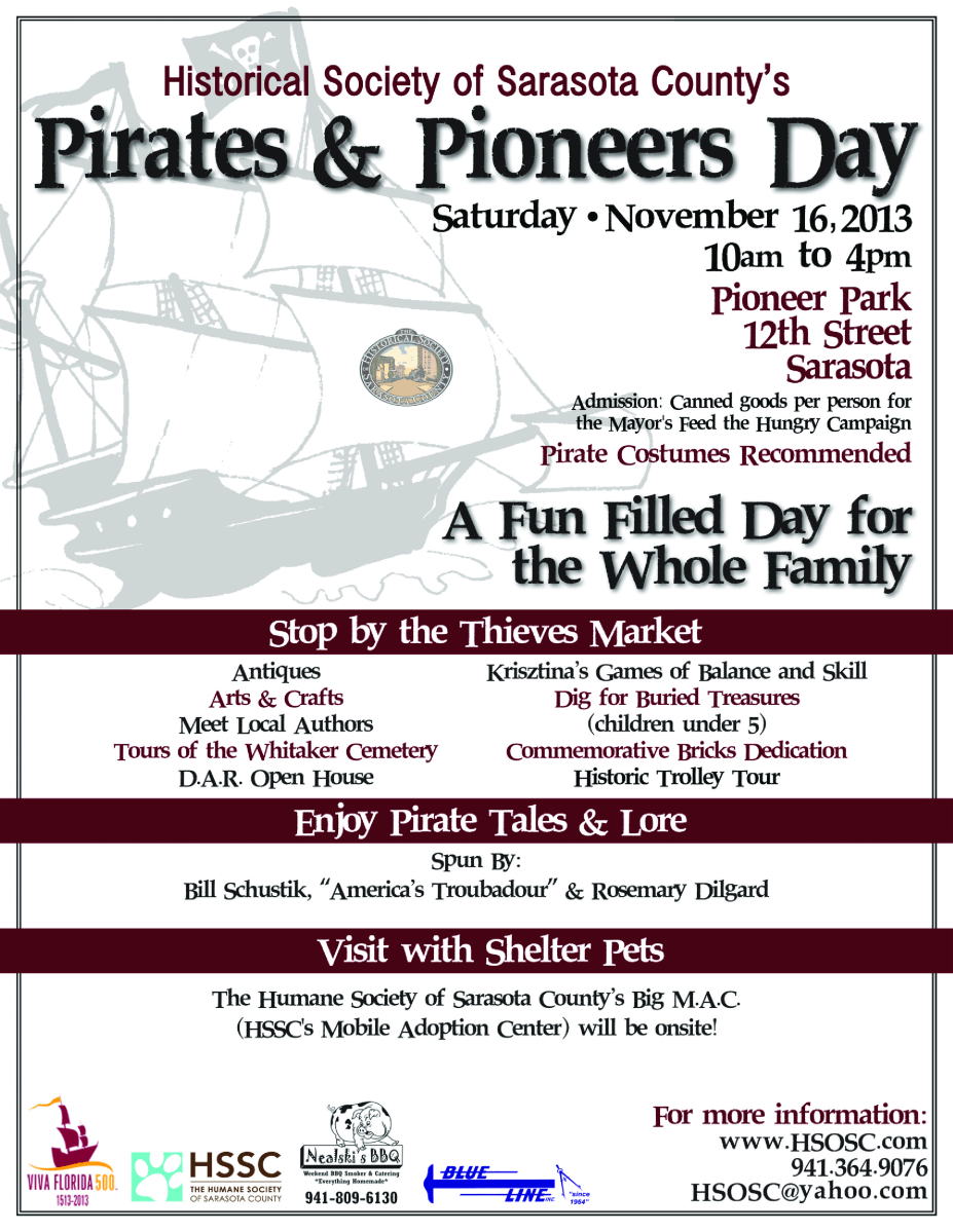 Pirates and Pioneers at the Historical Society of Sarasota County