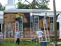 Crocker Memorial Church gets some work done.