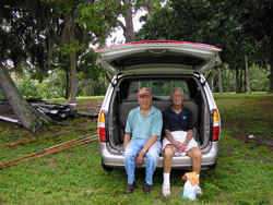Historical Society of Sarasota County volunteers taking a rest
