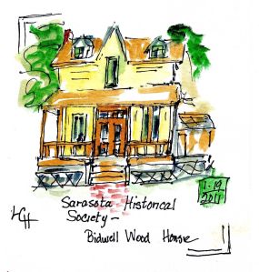 Watercolor journaling classes at the Historical Society of Sarasota County, by Lucinda Hathaway