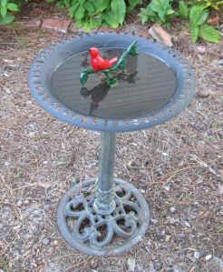 This cheerful bird decorates the front garden at the Bidwell-Wood House