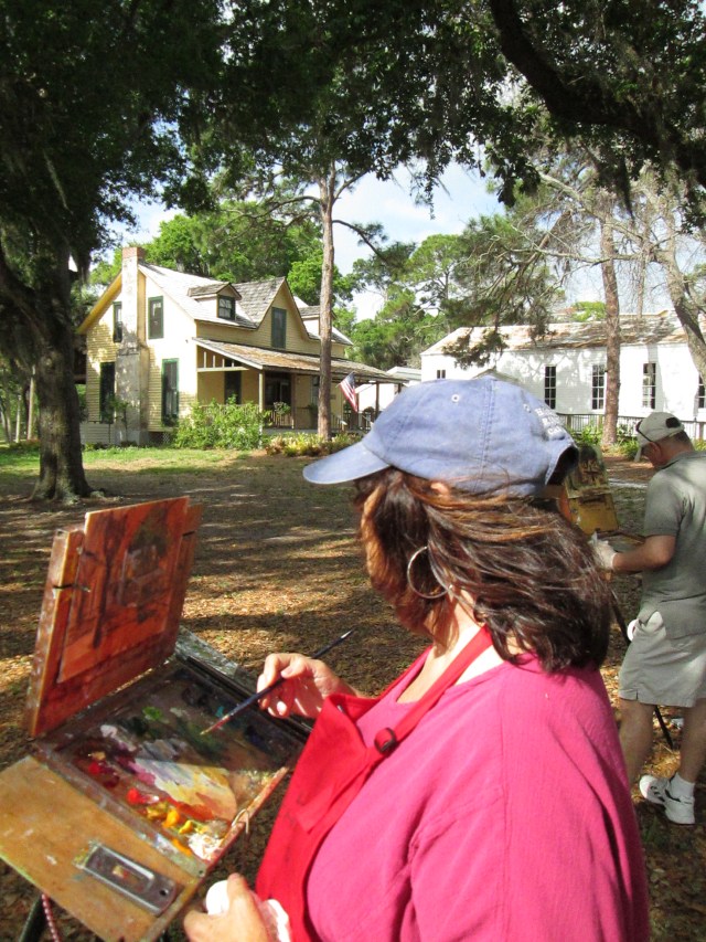 The Historical Society of Sarasota County hosts Light Chasers, a plein art artist group, in Pioneer Park