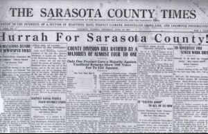 The Sarasota County Times: first edtion under its new name