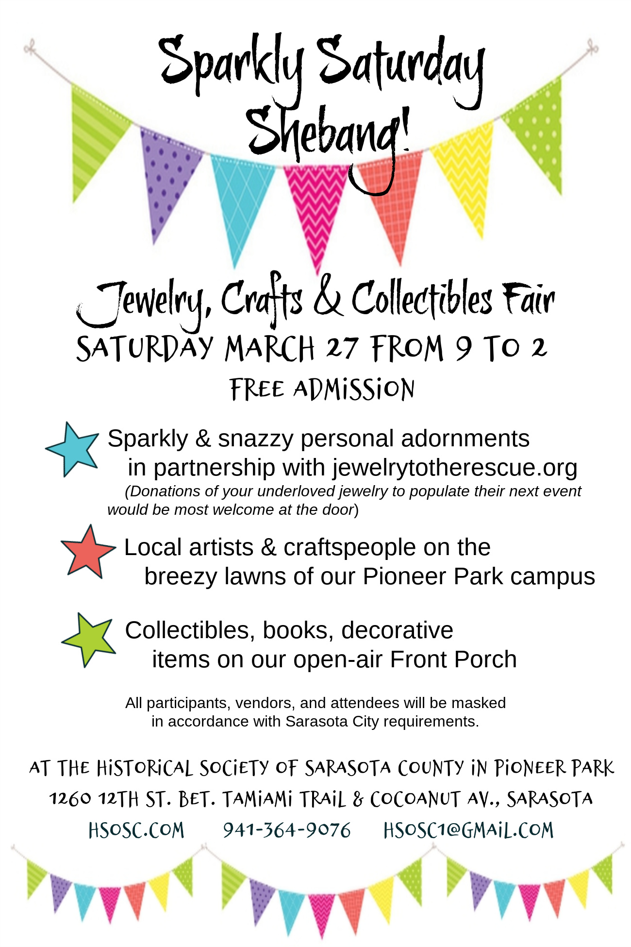 The Historical Society of Sarasota County's Annual Sparkly Saturday now on March 27 2021
